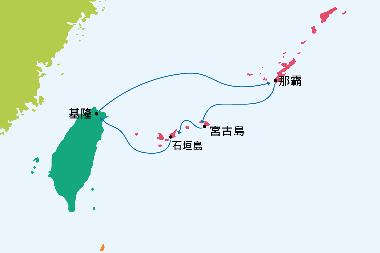 那霸、宮古島、石垣島５日